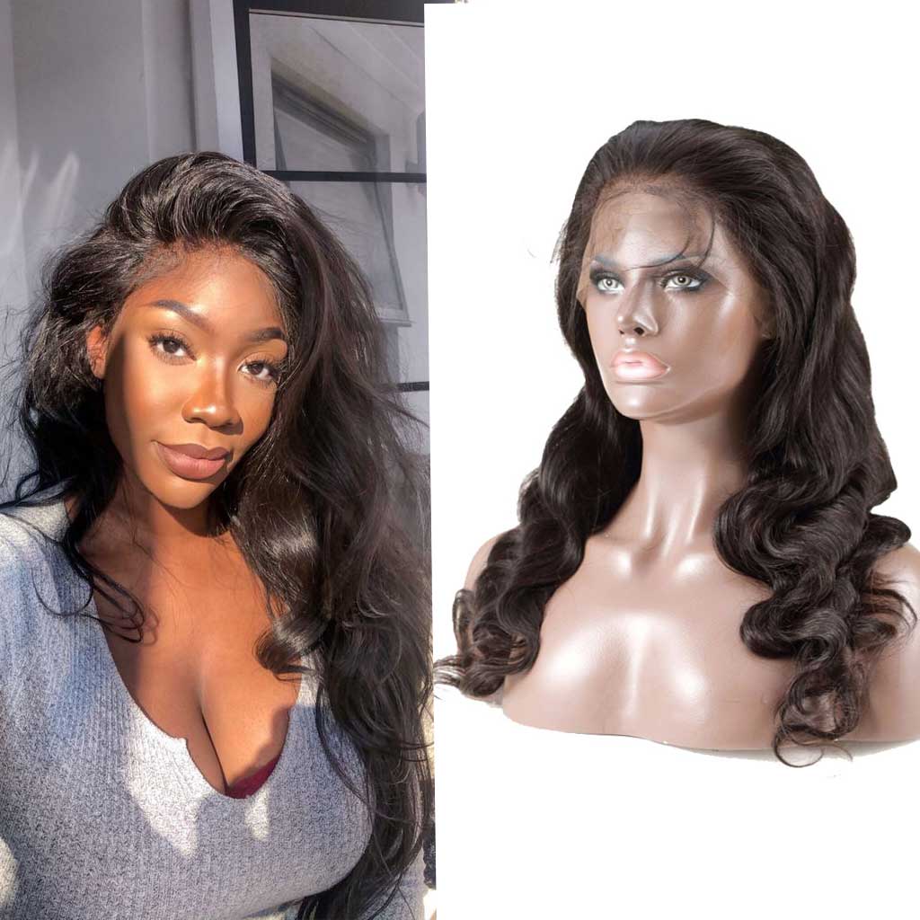 Body Wave 360 Lace Frontal Wigs Wave Human Hair Pre Plucked 13*6 Lace Front  Wigs