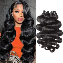 Load image into Gallery viewer, Raw-Burmese-hair-bundles-body-wave-hair-weaves-one-donor-human-hair-no-tangle-no-shedding-4-bundles-deal-raw-hair-bundles