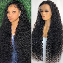 Load image into Gallery viewer, 13x4-HD-Deep-Wave-Lace-Frontal-Wig-Curly-Human-Hair-Wigs-For-Black-Women