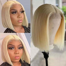 Load image into Gallery viewer, 4x4-Lace-Closure-Wig-613-Bob-wig-Blonde-lace-wigs-Transparent-closure-wig