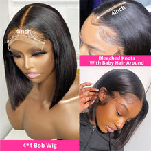 Load image into Gallery viewer, 4x4-bob-closure-wig-straight-virgin-hair-lace-closure-wig-preplucked-middle-part-lace-wigs