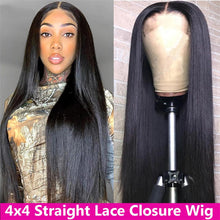 Load image into Gallery viewer, 4x4-lace-closure-wig-straight-virgin-hair-human-hair-wigs