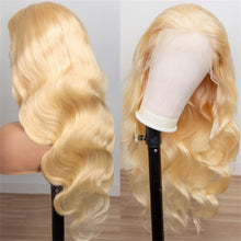 Load image into Gallery viewer, 613-blonde-hair-body-wave-wig-transparent-lace-frontal-wig