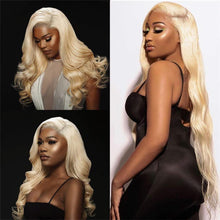 Load image into Gallery viewer, Blonde-hair-613-body-wave-lace-front-wigs-transparent-lace-wig