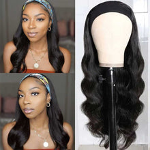 Load image into Gallery viewer, Body-Wave-Headband-Wig-For-Black-Women-Glueless-Scarf-Remy-Human-Hair-Wigs