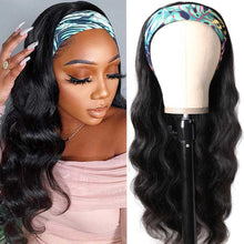 Load image into Gallery viewer, Body-Wave-Headband-Wig-For-Black-Women-Glueless-Scarf-Human-Hair-Wigs