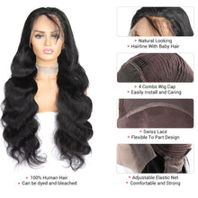 Load image into Gallery viewer, Body-wave-virgin-hair-13x4-lace-front-wig-human-hair-wigs