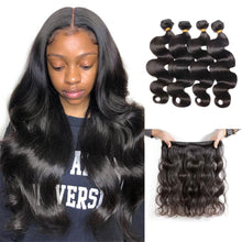 Load image into Gallery viewer, Brazilian-body-wave-4-bundles-deal-unprocessed-human-hair-weaves-best-hair