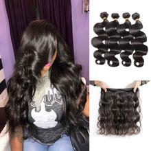 Load image into Gallery viewer, Brazilian-body-wave-4-bundles-deal-unprocessed-human-hair-weaves