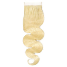 Load image into Gallery viewer, Brazilian-lace-closure-body-wave-blonde-hair-613-human-hair-4x4-closure