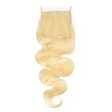 Load image into Gallery viewer, Brazilian-body-wave-lace-closure-blonde-613-human-hair-free-part