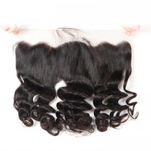 Load image into Gallery viewer, Brazilian-lace-frontal-4x13-swiss-lace-with-baby-hair-Brazilian-loose-wave-virgin-hair