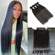 Load image into Gallery viewer, Brazilian-straight-4-bundles-deal-virgin-hair-unprocessed-human-hair-bundles-for-black-women