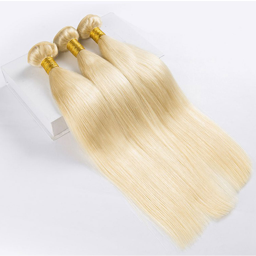 Blonde Box Braids :)  Brazilian hair bundles, Malaysian straight hair,  Straight hairstyles