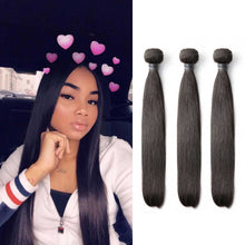 Load image into Gallery viewer, Brazilian-straight-virgin-hair-100-human-hair-extensions-on-sale-full-cuticles-aligned