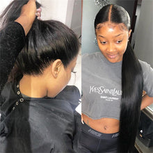 Load image into Gallery viewer, Brazilian-straight-virgin-hair-360-lace-frontal-wig-preplucked-human-hair-can-make-ponytail