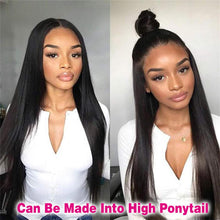 Load image into Gallery viewer, Brazilian-straight-virgin-hair-360-wig-lace-frontal-wigs-ponytail-slay