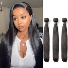 Load image into Gallery viewer, Brazilian-straight-virgin-hair-human-hair-extensions-on-sale-full-cuticles-aligned