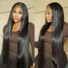 Load image into Gallery viewer, Brazilian-straight-virgin-hair-lace-front-wig-13x4-pre-plucked-hairline-with-baby-hair-human-hair