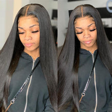 Load image into Gallery viewer, Brazilian-straight-virgin-hair-lace-front-wig-preplucked-13x6-human-hair-wigs