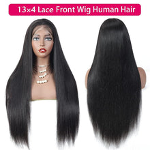 Load image into Gallery viewer, Brazilian-straight-virgin-hair-lace-front-wig-preplucked-best-human-hair-wigs