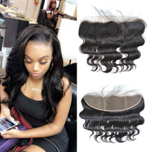 Load image into Gallery viewer, Brazilian-virgin-hair-body-wave-4x13-lace-frontal-with-baby-hair-preplucked-natural-hairline