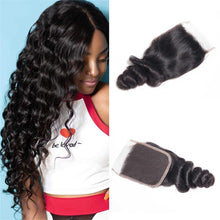 Load image into Gallery viewer, Brazilian-virgin-hair-loose-wave-lace-closure-on-sale-hand-tied-virgin-human-hair-150%-density-best-closure