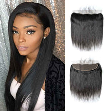 Load image into Gallery viewer, Brazilian-virgin-hair-straight-preplucked-lace-frontal-4x13-swiss-lace-with-baby-hair