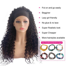 Load image into Gallery viewer, Deep-Wave-Headband-Wig-For-Black-Women-Glueless-Scarf-Remy-Human-Hair-Wigs