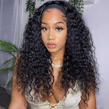 Load image into Gallery viewer, Deep-Wave-Headband-Wig-For-Black-Women-Glueless-Human-Hair-Wigs