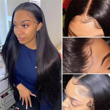 Load image into Gallery viewer, Hd-straight-virgin-hair-lace-closure-wigs-undetectable-hd-closure-wig-13x6-13x4-lace-frontal-wig-human-hair-wigs