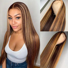 Load image into Gallery viewer, Highlight-lace-wig-ombre-hair-wig-ombre-brown-4-27-highlight-wig