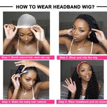 Load image into Gallery viewer, How-to-wear-headband-wig