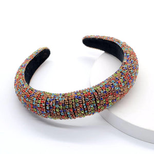 ULit Luxury Diamond Headband Colorful Sparkly Rhinestones Baroque Headband