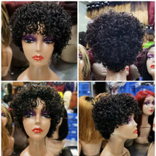 Load image into Gallery viewer, Pixie-Cut-Wig-Short-Curly-Bob-Wigs-Cheap-Human-Hair-Wig-Glueless-Afro-Curly-Wig