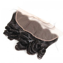 Load image into Gallery viewer, Preplucked-lace-frontal-closure-Brazilian-loose-wave-virgin-hair-4x13-swiss-lace-frontal