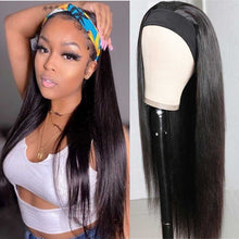 Load image into Gallery viewer, Straight-Hair-Headband-Wig-For-Black-Women-Glueless-Machine-Made-Human-Hair-Wigs