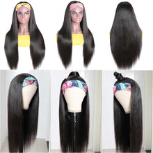 Load image into Gallery viewer, Straight-Hair-Headband-Wig-For-Black-Women-Glueless-Machine-Made-Wigs-With-Free-Headbands