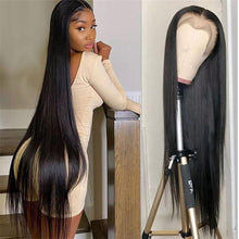 Load image into Gallery viewer,     Straight-virgin-hair-lace-front-wig-preplucked-13x6-human-hair-wigs-long-hair