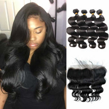 Load image into Gallery viewer, ULit-Brazilian-body-wave-virgin-hair-4-bundles-with-4x13-preplucked-lace-frontal-deal