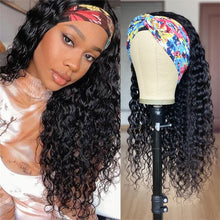 Load image into Gallery viewer, Water-Wave-Headband-Wig-Glueless-Human-Hair-Wigs-For-Black-Women-Easy-Install