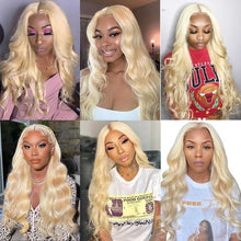 Load image into Gallery viewer, blonde-613-4x4-lace-closure-wigs-body-wave-closure-wigs-transparent-lace-wigs