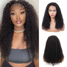 Load image into Gallery viewer, brazilian-kinky-curly-lace-front-wig-glueless-transparent-lace-wig-for-black-women