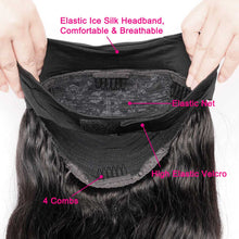 Load image into Gallery viewer, Water-Wave-Headband-Wig-For-Black-Women-Wet-And-Wavy-Human-Hair-Wigs-150%-Density